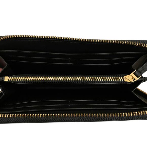 TORY BURCH Emerson Wristlet Zip Continental Wallet Saffiano Leather Black NEW - Picture 5 of 16